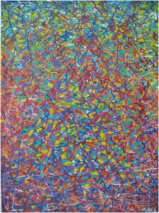 kompozicija no 1., 2010 god., kombinirana tehnika na platnu, 100x120 cm.